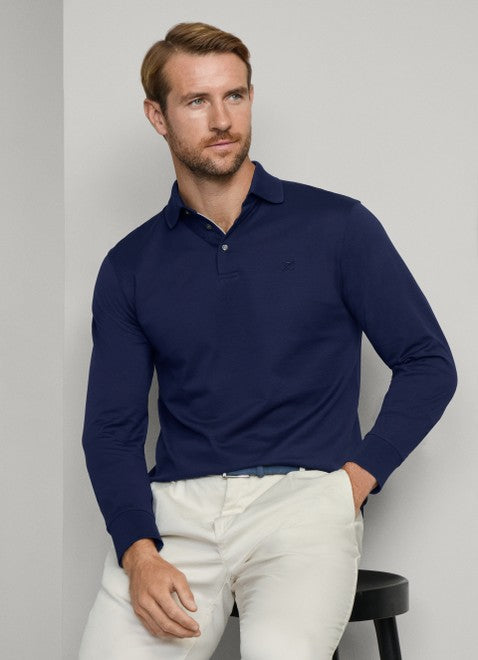 Classic Fit Long Sleeve Mercerised Polo