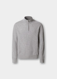 Merino Wool Blend Quarter Zip Jumper