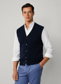 Merino Wool-Cashmere Blend Waistcoat