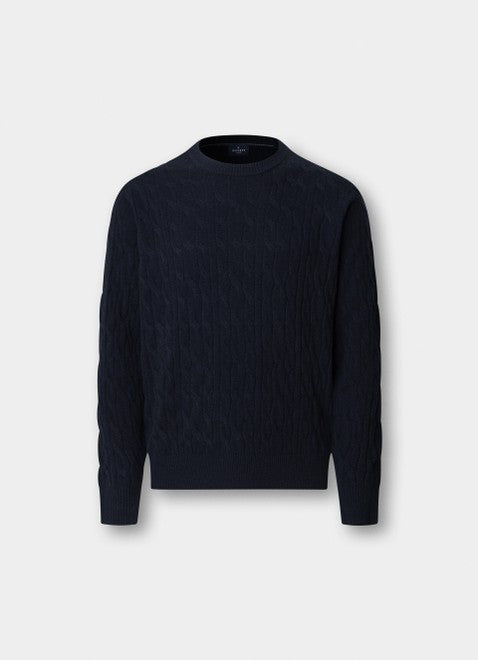 Lambswool Cable Crew-Neck Jumper