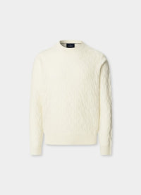 Lambswool Cable Crew-Neck Jumper