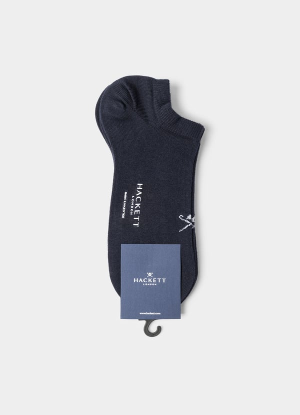 Two Pack Combed Cotton Solid Trainer Sock