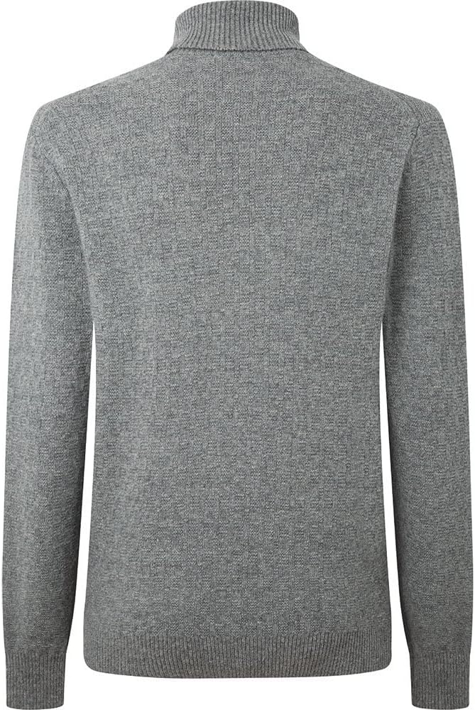 H Stitch Roll Neck Navy Sweater