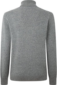 H Stitch Roll Neck Navy Sweater
