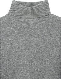 H Stitch Roll Neck Navy Sweater