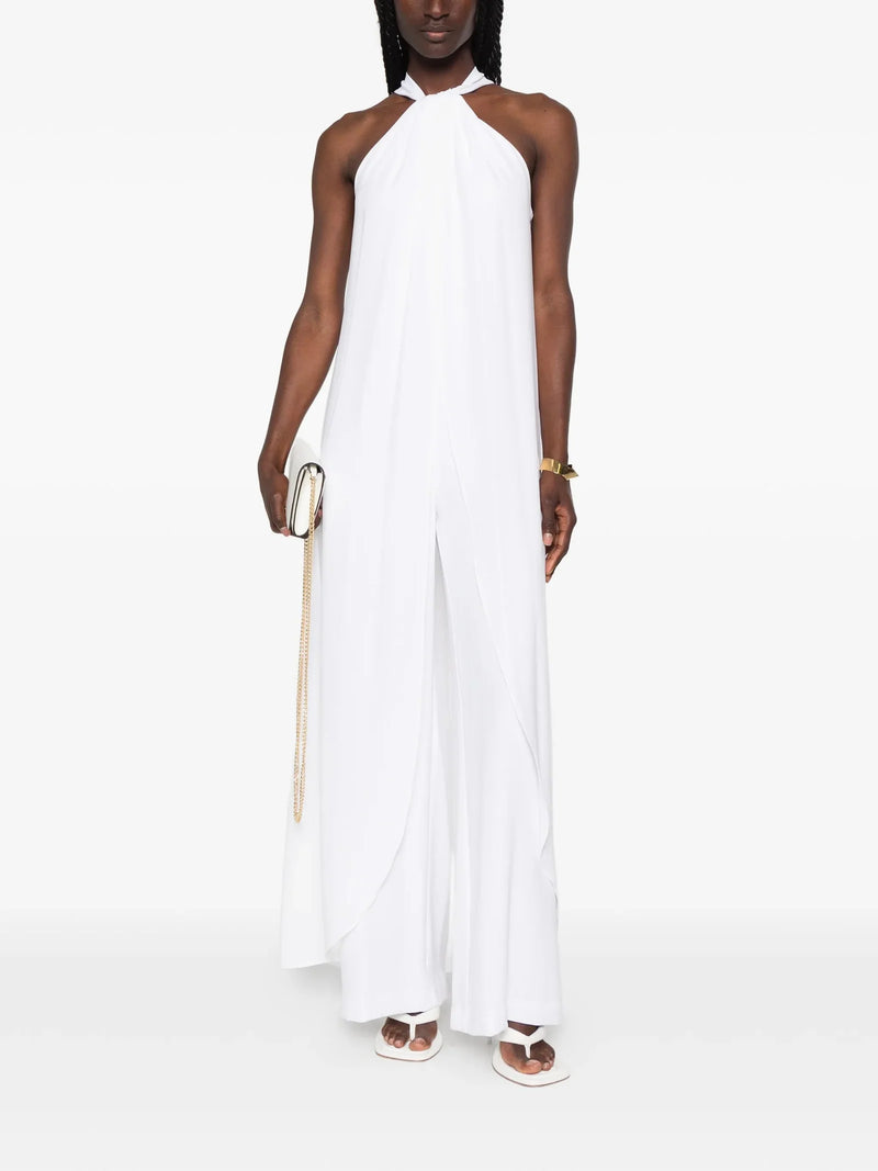 Halterneck Draped Jumpsuit