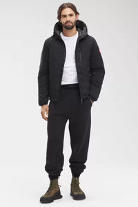 Hooded Feather-Down Black Jacket