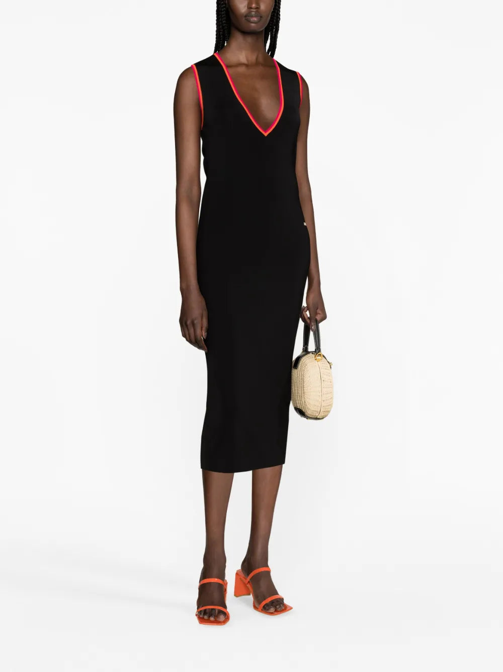 Knitted Black Midi Dress