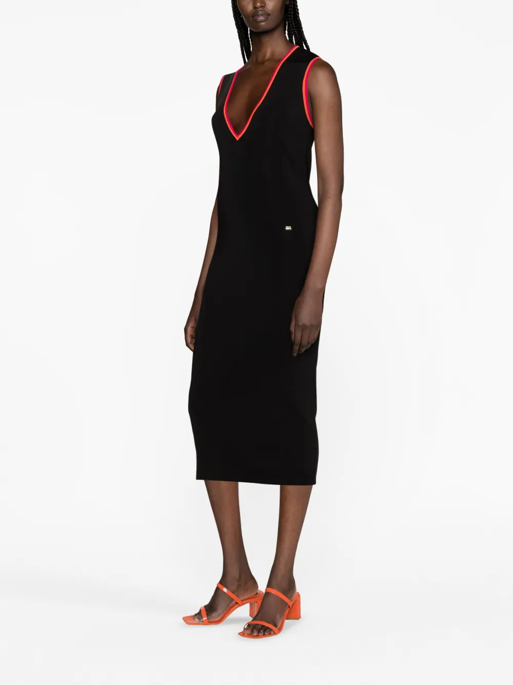 Knitted Black Midi Dress