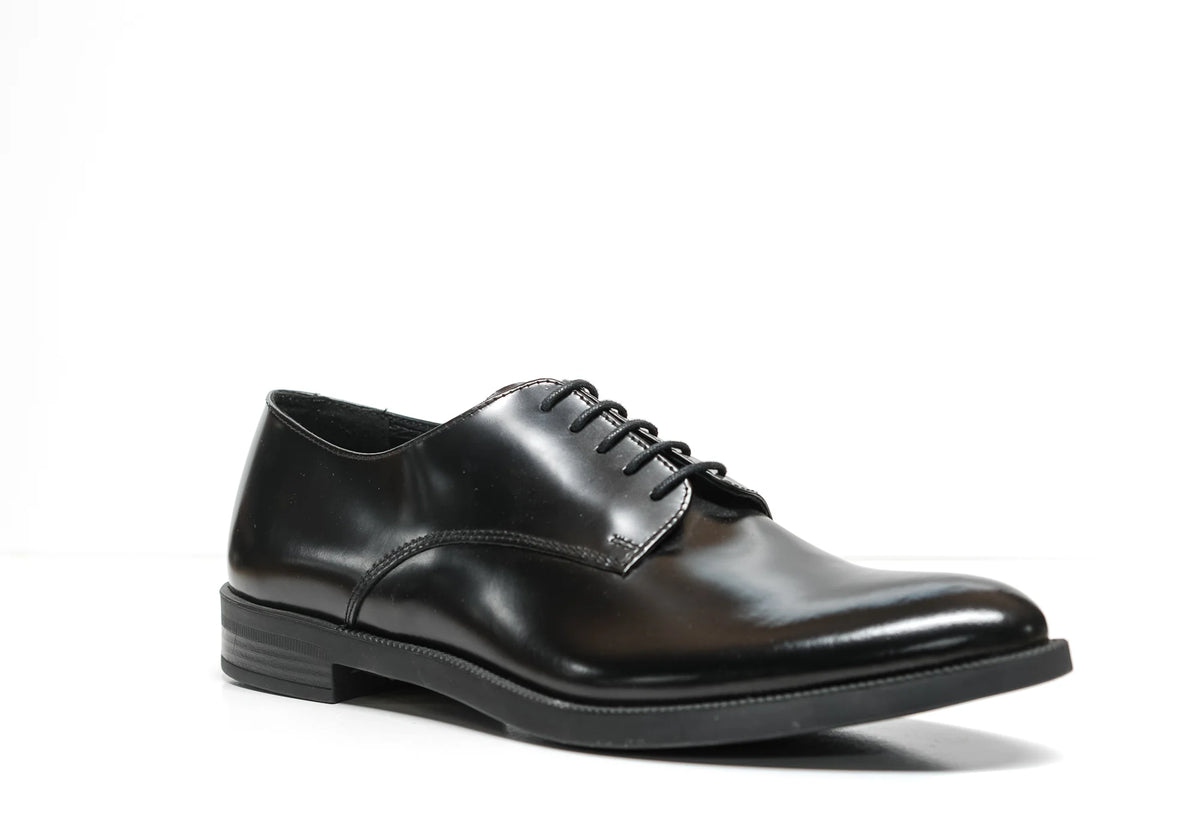 Laced Black Shoe