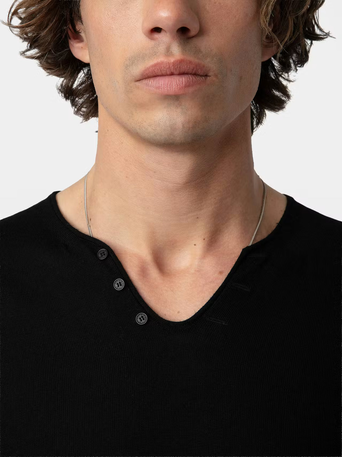 Logo-Debossed Black Jumper