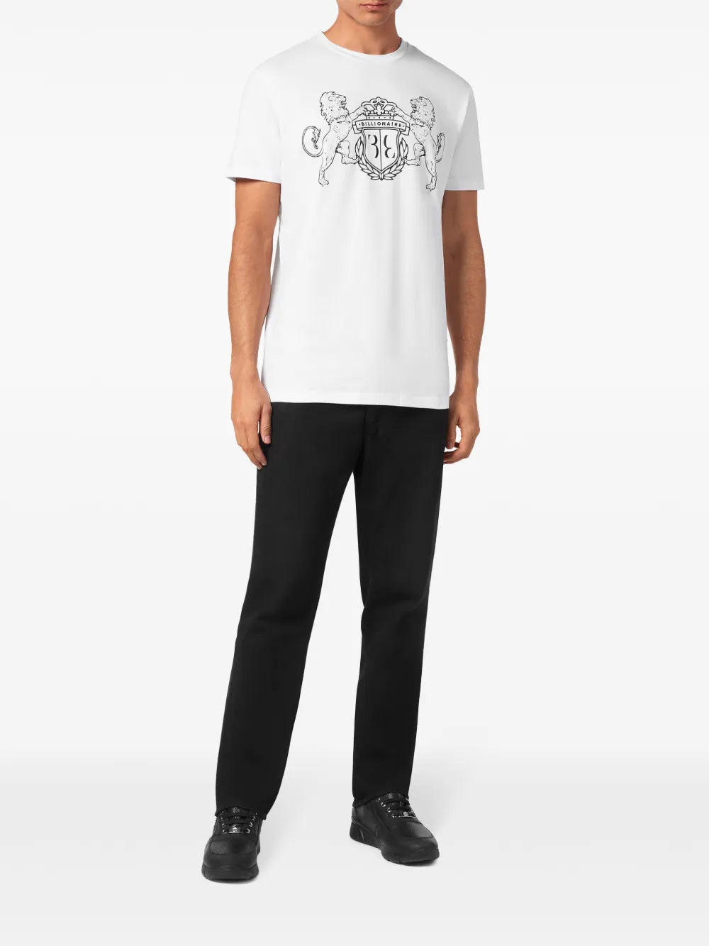 Logo-Embroidered White T-Shirt