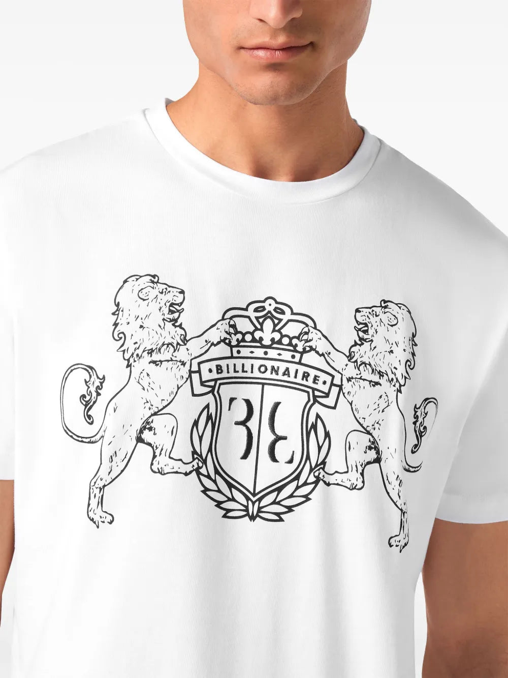 Logo-Embroidered White T-Shirt