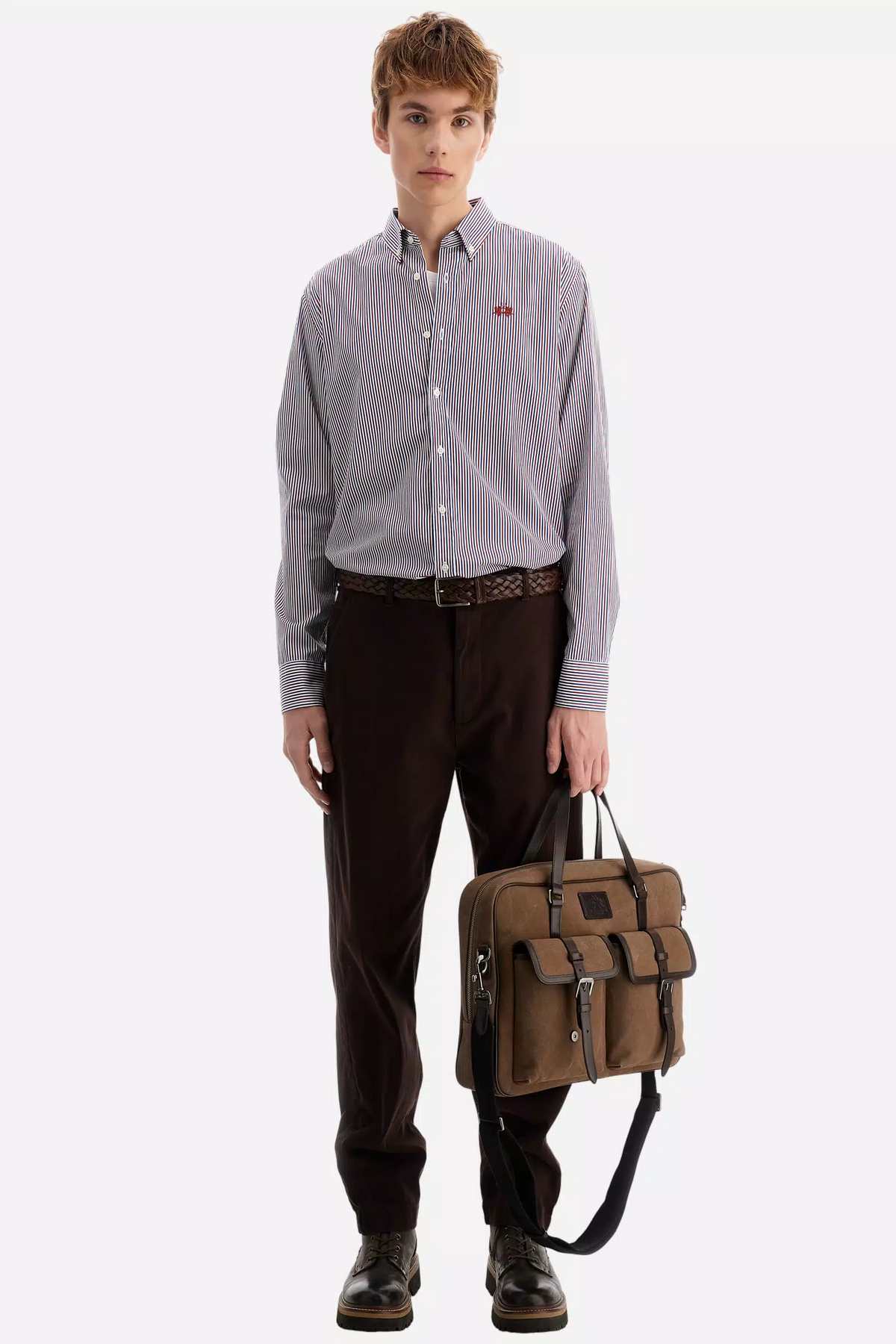 SHIRT L/S STRIPED POPLIN