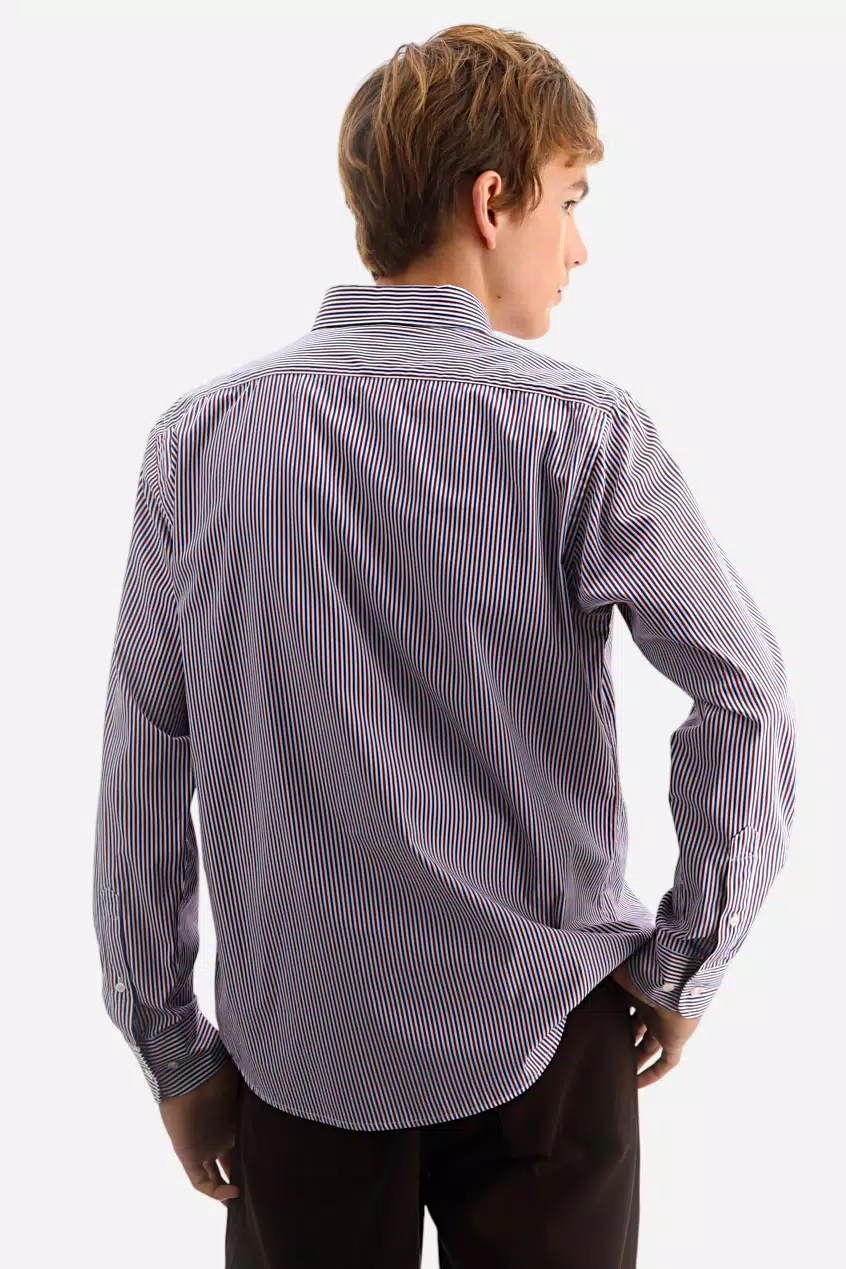 SHIRT L/S STRIPED POPLIN