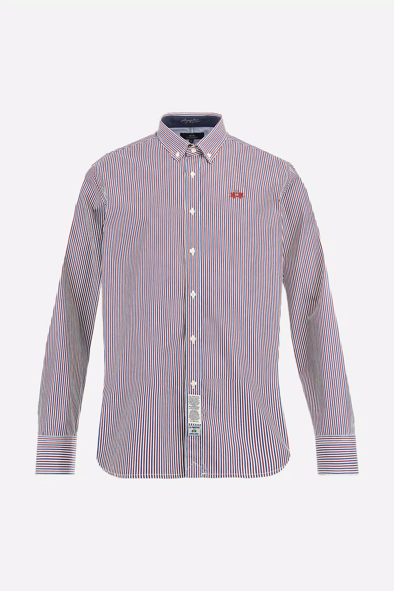 SHIRT L/S STRIPED POPLIN