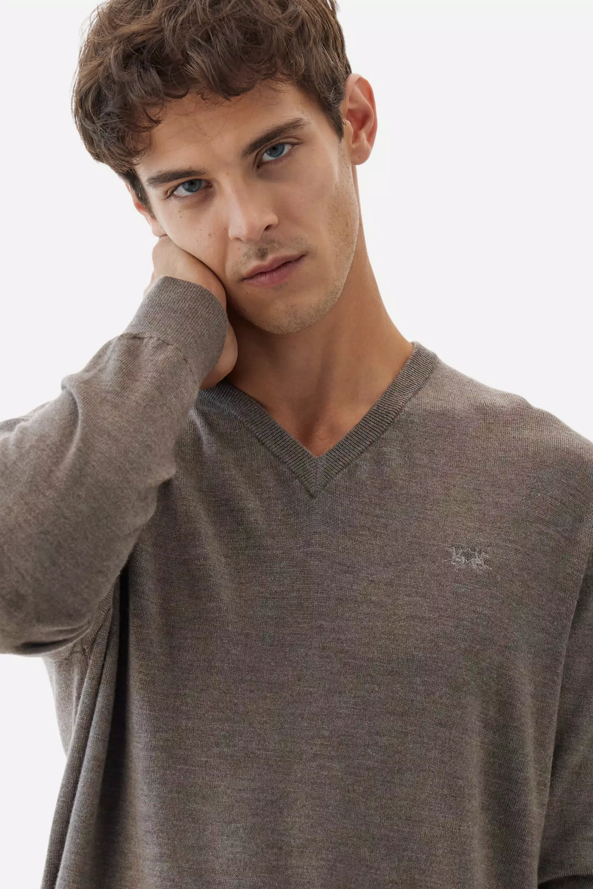 V NECK SWEATER MERINO WOOL