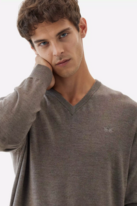 V NECK SWEATER MERINO WOOL