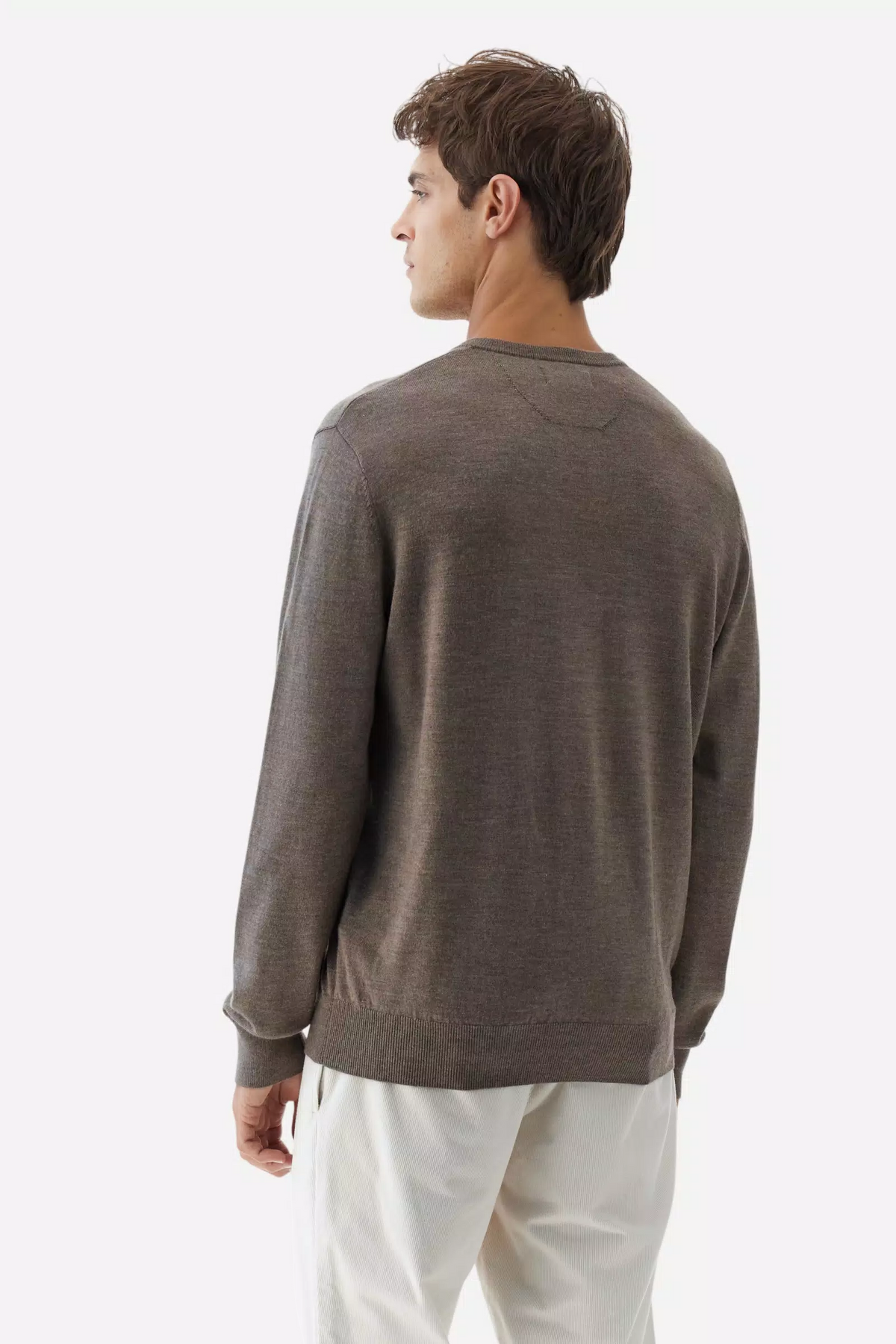 V NECK SWEATER MERINO WOOL