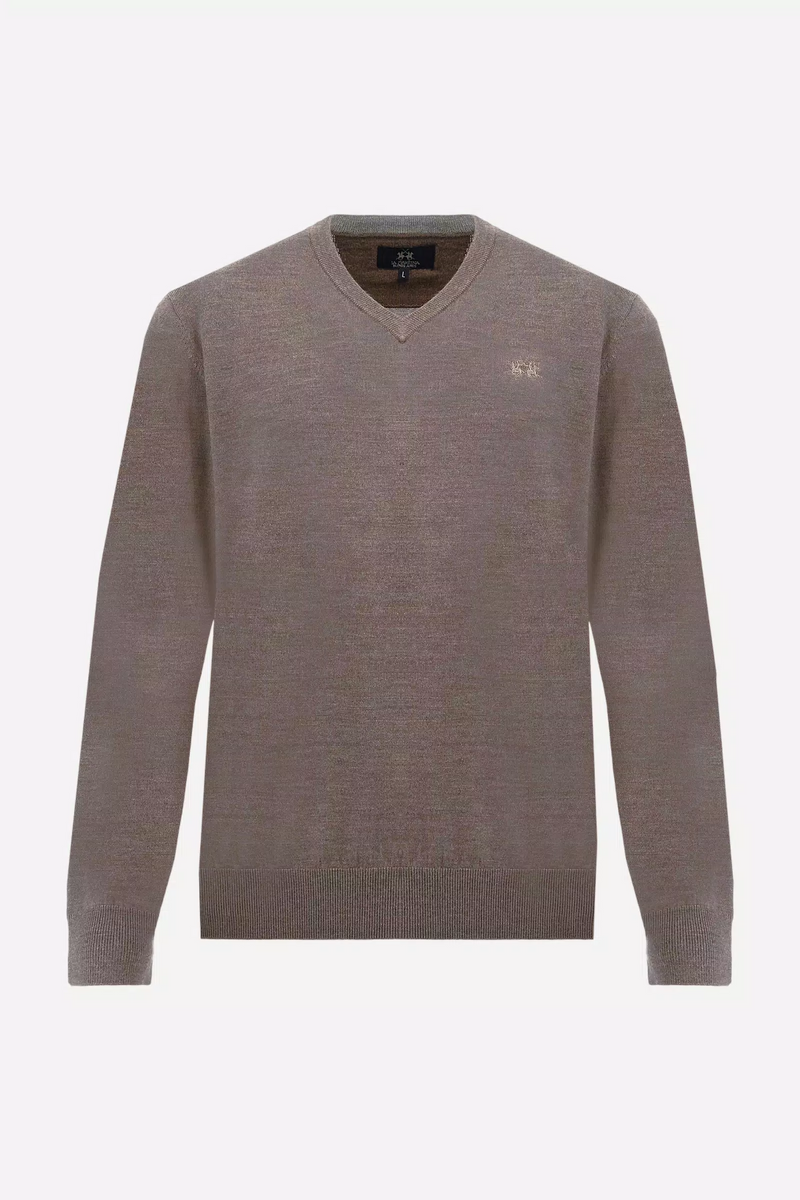 V NECK SWEATER MERINO WOOL