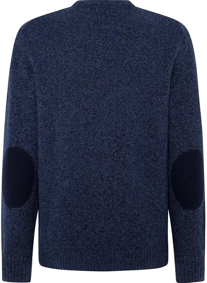 Mouline Crew Neck Blue Knitwear