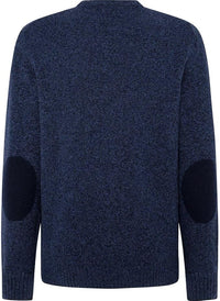 Mouline Crew Neck Blue Knitwear