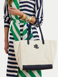 Navy Cameryn Canvas Tote Bag