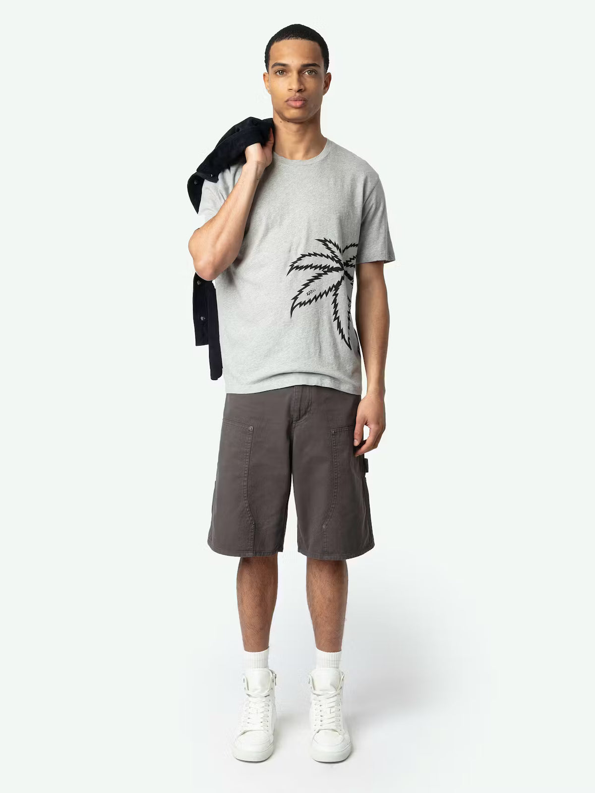 Big Palm Tree Grey TShirt