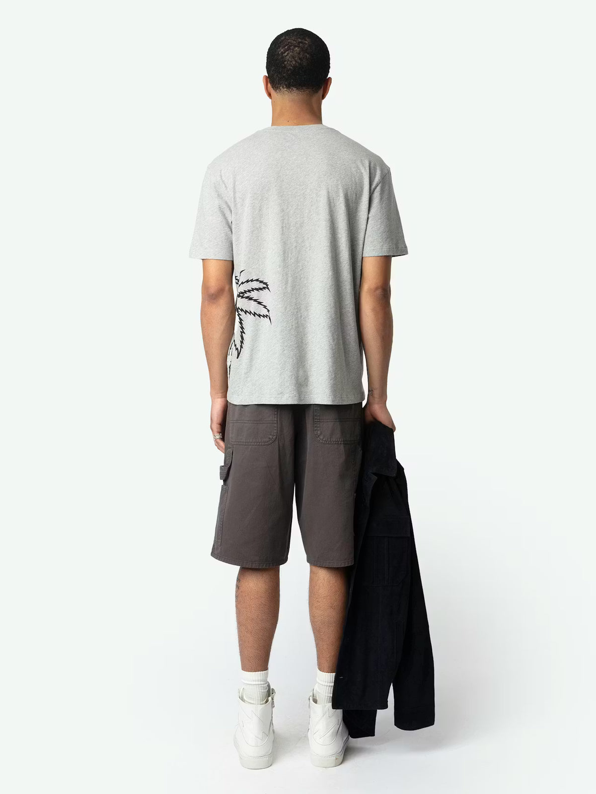 Big Palm Tree Grey TShirt