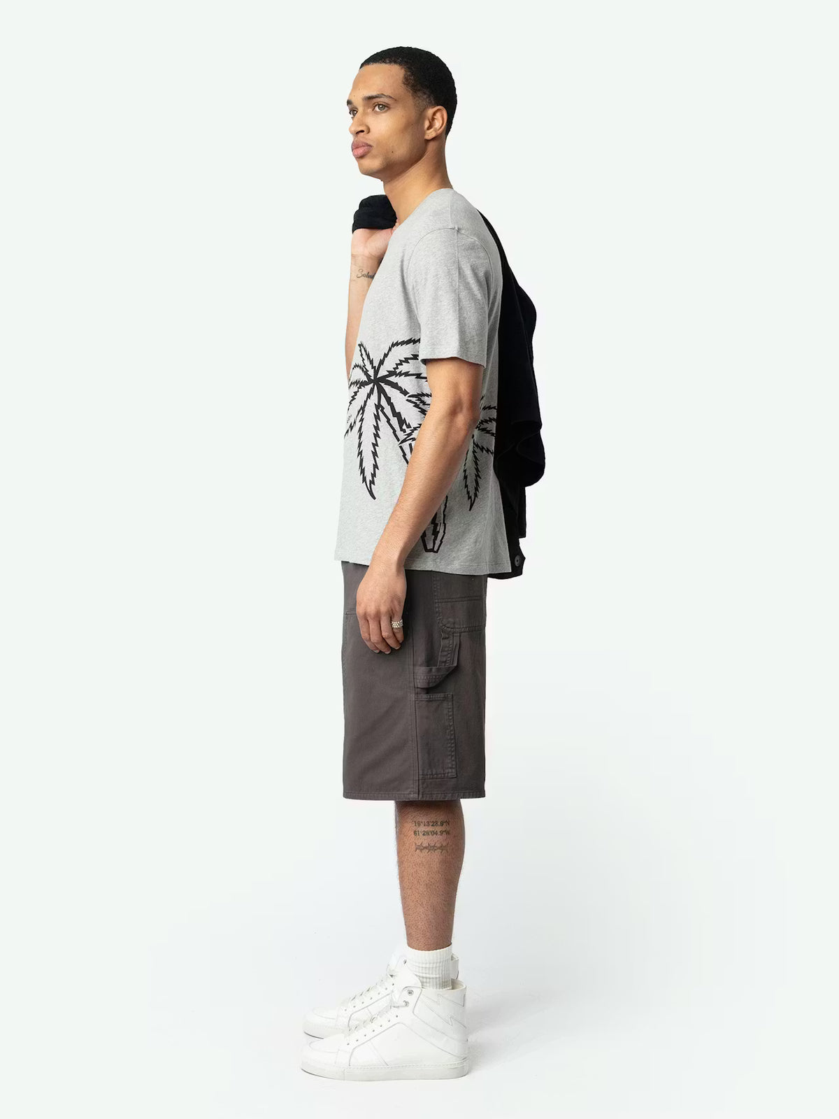 Big Palm Tree Grey TShirt