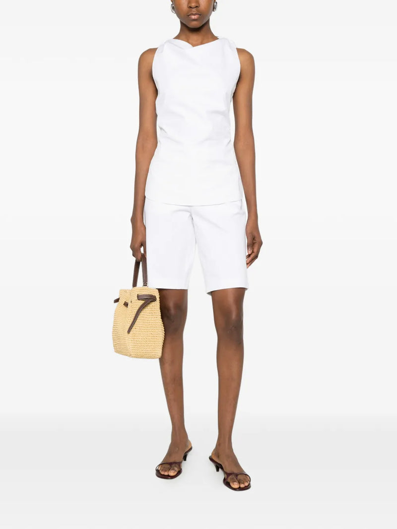 Polished Bi-stretch Twill Bermuda Shorts