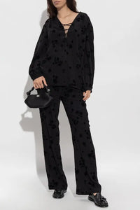 Poma Soft Flock Flowers Pants