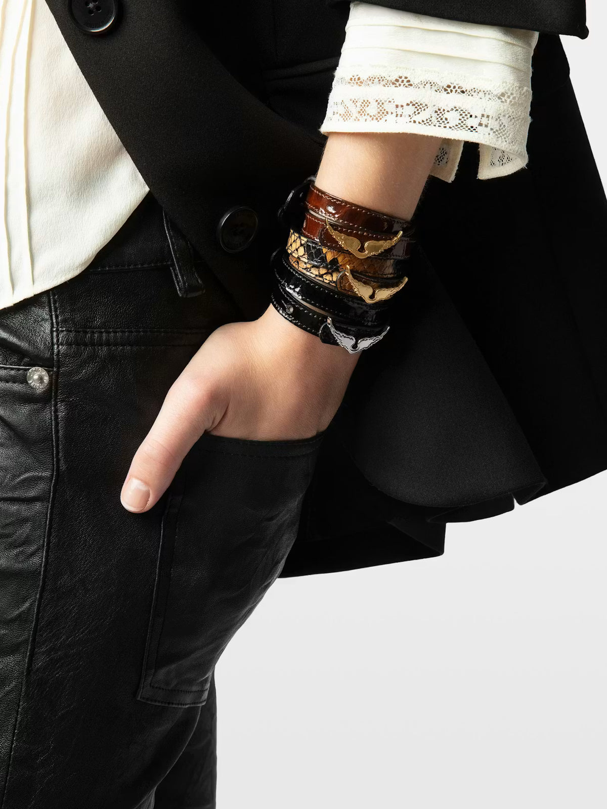 ROCK CROCO LEATHER BRACELET