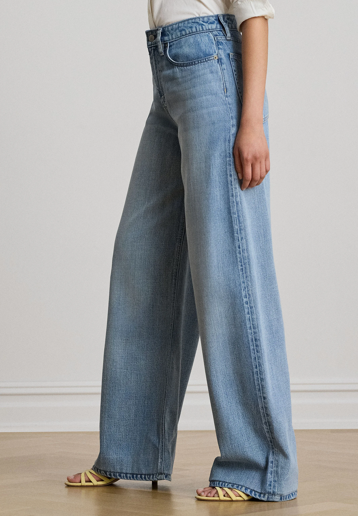 Rigid Denim Wide-Leg Jeans