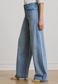 Rigid Denim Wide-Leg Jeans