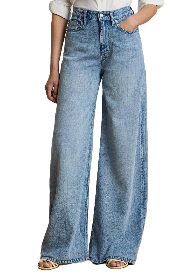 Rigid Denim Wide-Leg Jeans