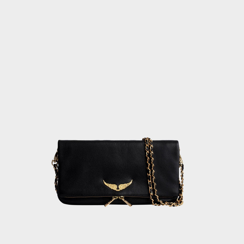 Rock Grained Leather Studs Bag