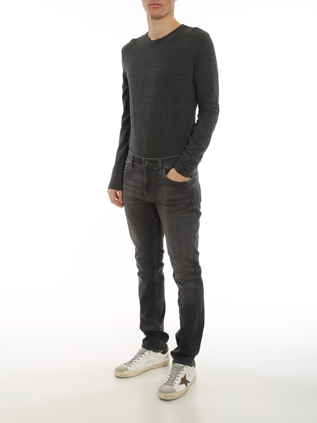 Ronnie R Legend Low-Rise Slim-Fit Grey Jeans