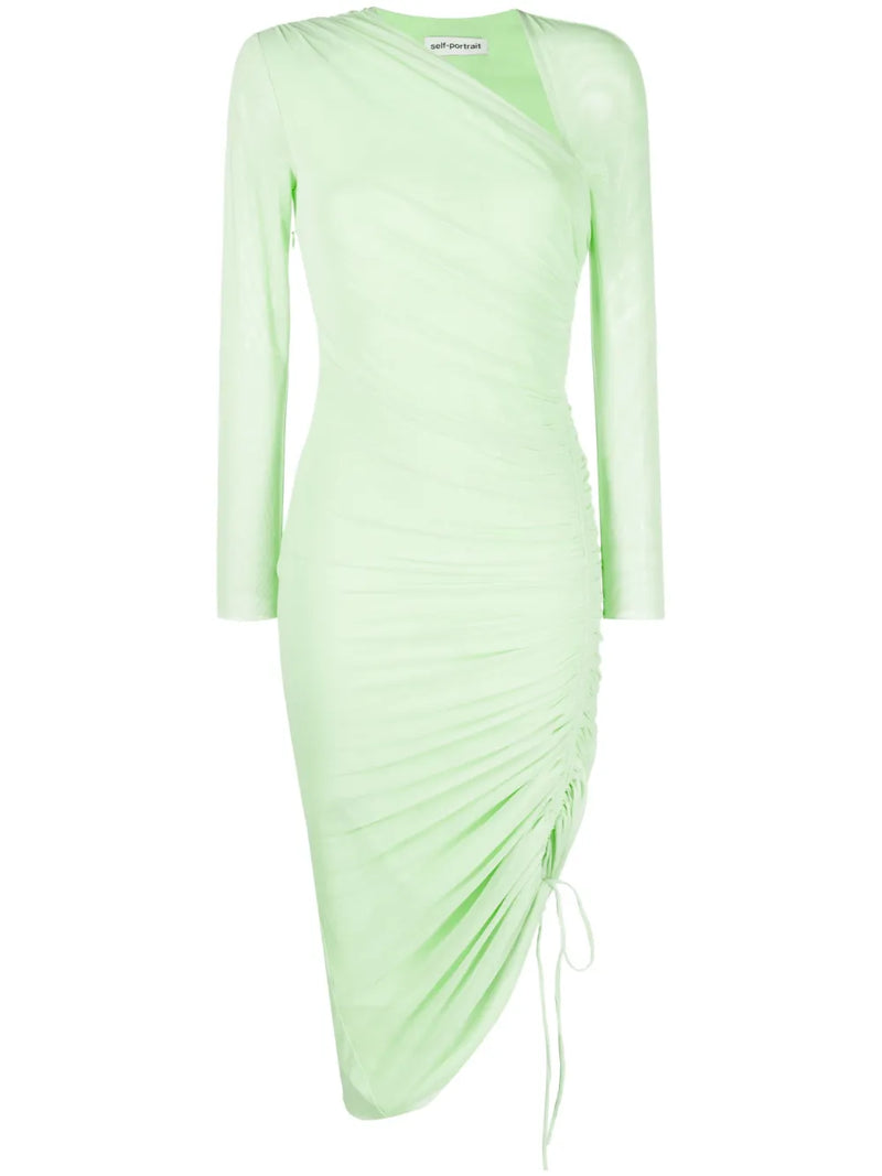 Ruched Green Dress