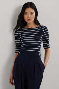 Judy Elbow-Sleeve Knit Top