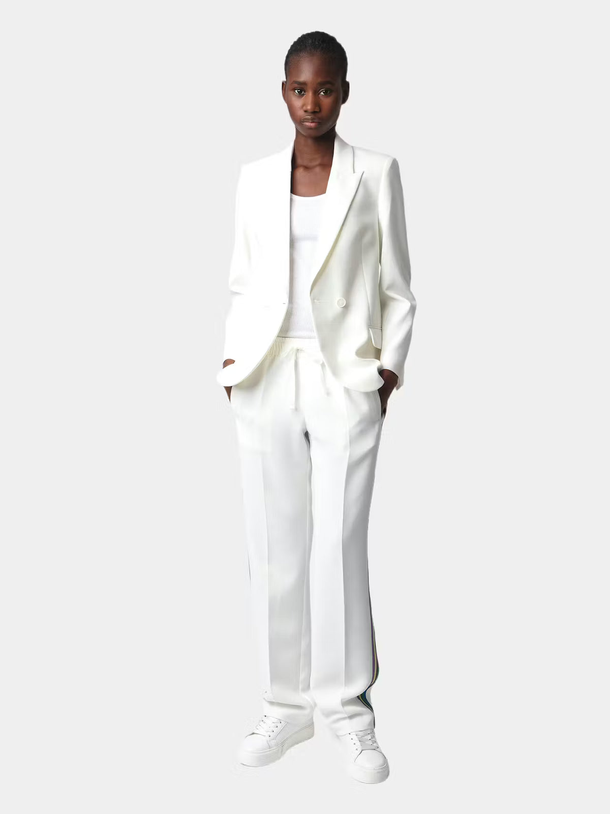Side-Stripe Yellow Trousers
