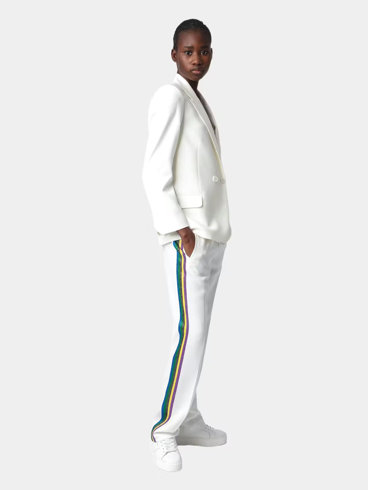 Side-Stripe Yellow Trousers