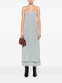 Silk Grey Maxi Dress