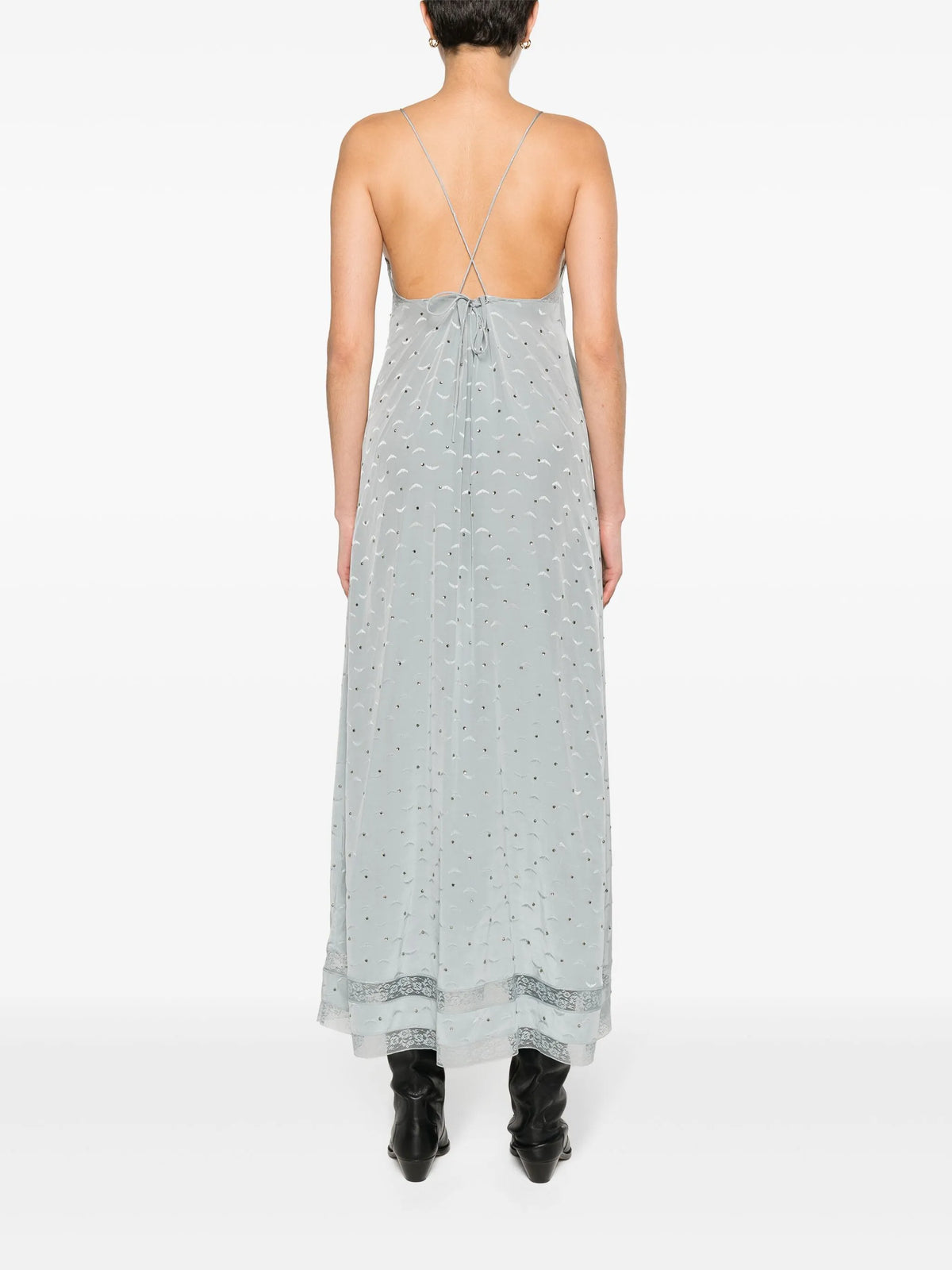 Silk Grey Maxi Dress