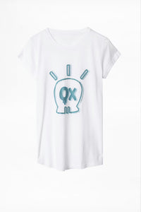 Skinny Skull White Tshirt