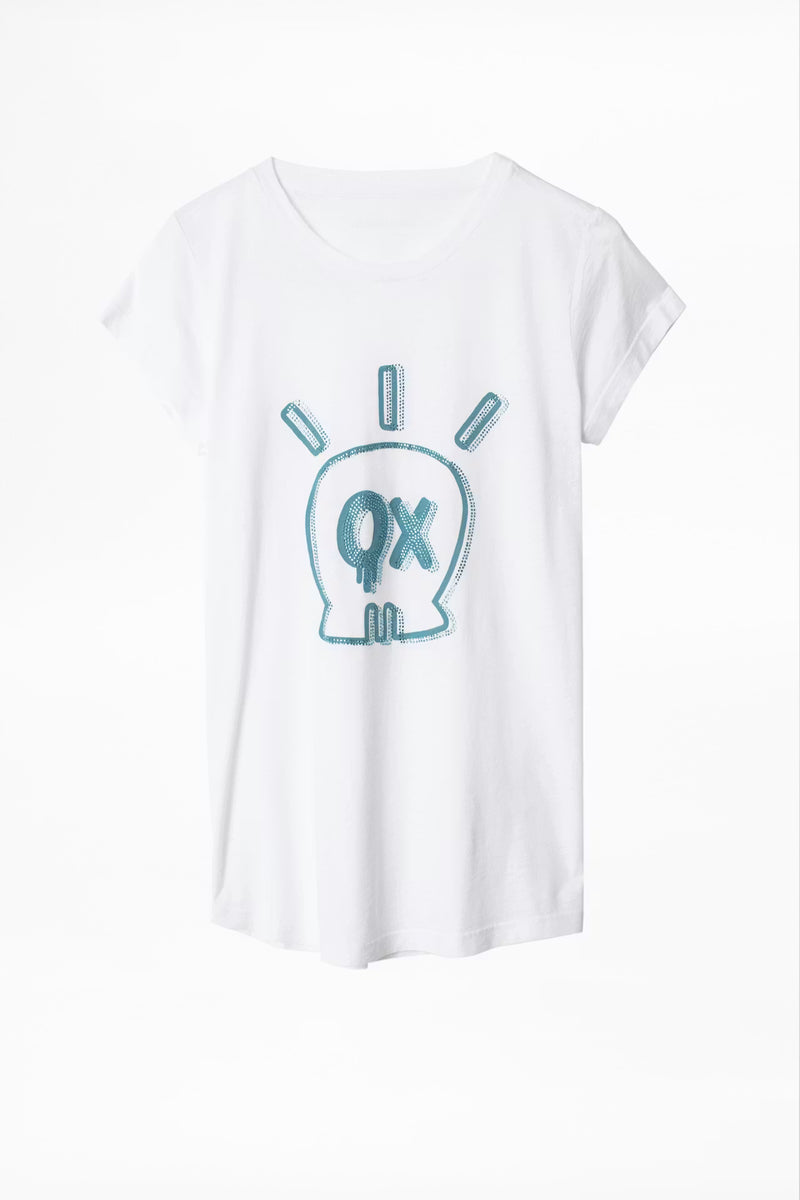 Skinny Skull White Tshirt