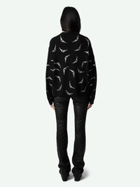 Strass Wings Black Sweater
