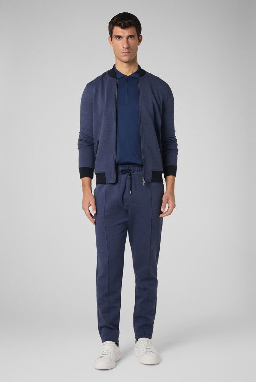 Stretch Jersey Blue Sweatshirt