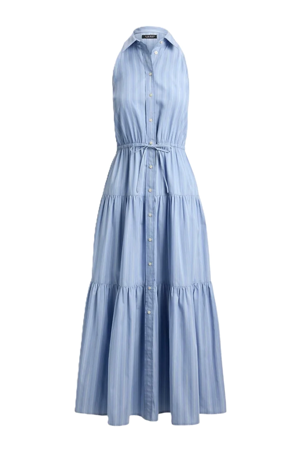 Striped Tiered Shirt Dress