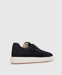 Suede Navy Loafers